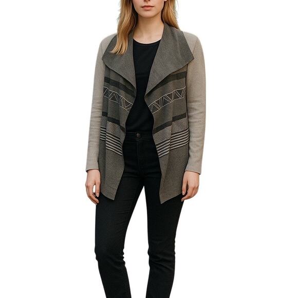Ruby Moon Anthropologie Drape Open Front Grey Cardigan Size Medium - Picture 1 of 10